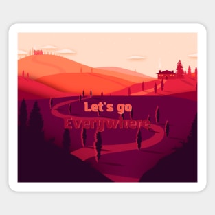 Let's go everywhere Sticker